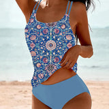 Laluna® | Elegant Tankini Estivo med Smukt Print