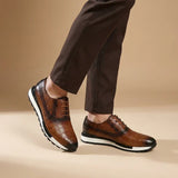 Edoardo Sneaker Oxford i Præget Læder