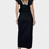 Cristina | Fabiana Elegant Top med Volanter og Kontraststing