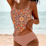 Laluna® | Elegant Tankini Estivo med Smukt Print