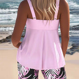 Laluna® | Farverigt Tankini Sæt med Stil
