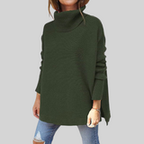 ANNELISE Oversize Pullover med Høj Krave