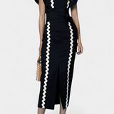 Cristina | Fabiana Elegant Top med Volanter og Kontraststing