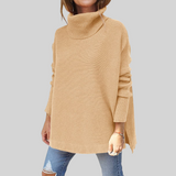 ANNELISE Oversize Pullover med Høj Krave
