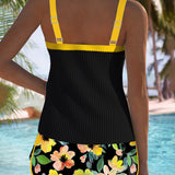 Laluna® | Elegant To-delt Tankini Sæt til Strand