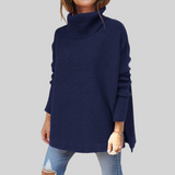 ANNELISE Oversize Pullover med Høj Krave