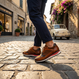 Læder- og Suede Sneakers Stefano