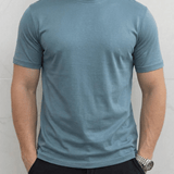 Enzo™ | Evano T-shirt - Støvet Blå