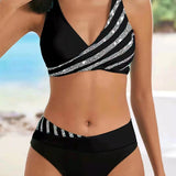 Bikini Mona - Print i varme nuancer