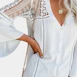 Spidsgarn Bluse – Elegant og Unik Design