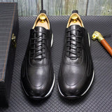 Lucano - Læder Sneakers med Mikroperforering