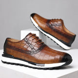 Edoardo Sneaker Oxford i Præget Læder