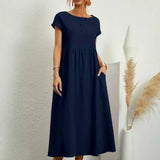 Gabrielle | Midi Kjole med Flydende Design og Tidless Elegance