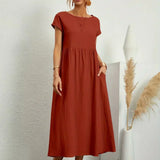 Gabrielle | Midi Kjole med Flydende Design og Tidless Elegance