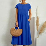 Gabrielle | Midi Kjole med Flydende Design og Tidless Elegance
