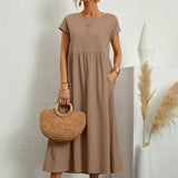 Gabrielle | Midi Kjole med Flydende Design og Tidless Elegance