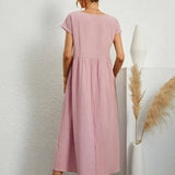 Gabrielle | Midi Kjole med Flydende Design og Tidless Elegance