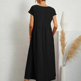 Gabrielle | Midi Kjole med Flydende Design og Tidless Elegance