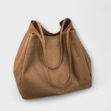 Olivia - Elegant Canvas Shopper Taske i Stort Format