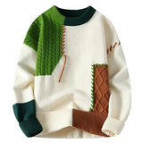 Bruno | Lækkert patchwork sweater i stilfuldt design