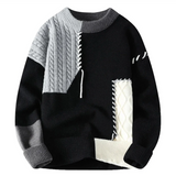 Bruno | Lækkert patchwork sweater i stilfuldt design