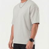 Carmine™ | Oversize T-shirt Trevo - Lys Grå