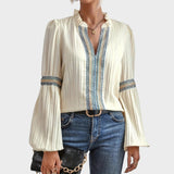Isla | Vintage V-hals Bluse