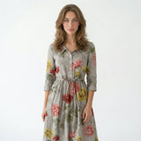 ESTELA | Midi Blomstret Kjole