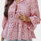 Boheme Top i Pizzo Kayden med Flydende Snit
