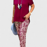 Silvia | Elegant To-Piece Suit med Struktureret Snit