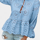 Boheme Top i Pizzo Kayden med Flydende Snit
