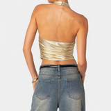 Metallic Halter Top Anna