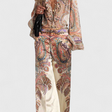 Maddalena | Finely Sæt med Bluse i Volanter og Vintage Paisley Print