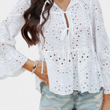 Boheme Top i Pizzo Kayden med Flydende Snit