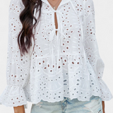 Boheme Top i Pizzo Kayden med Flydende Snit