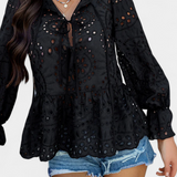 Boheme Top i Pizzo Kayden med Flydende Snit