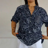 Lotte Bluse med Blomsterprint - Elegant Blomstermønster Bluse