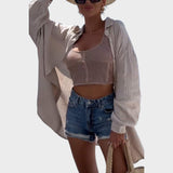 Selena | Broderet Skjorte med Glitrende Detaljer