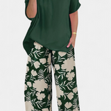 Elena | To-delt blomsteroutfit med afslappet stil