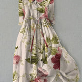 Viviana | Blomster Midi Kjole